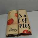 Cherry Kitchen Rugs Set of 2 - Cotton Linen Blend Floor Mats(17.7''x29.5''+17.7''x47'') - Washable Non-Slip Kitchen Mats for Home Office Bedroom Bathroom Laundry