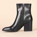 Amazon Essentials Women's Clean Heel Ankle Boots with Side Zipper, Memory Foam Insole, Size 7.5