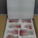 Brajttt Pink Flower Vase Set, Glass Bud Vase in Bulk Set of 8,Artistic and Cultural Flavor Mini Vases for Home Office Decor, Bedroom, Office, Living Room Decorations,Wedding