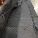 MYJAQI Back Seat Extender for Dogs, Waterproof Dog Car Seat Cover for Back Seat with Hard Bottom, 2026 Upgraded Material, Anti Scratch, Safer, Easy to Use and Clean, Holds 400lbs (Large, Black+Orange)