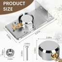 Heavy-Duty Solid Steel Roll-Up Door LockHigh-Security Hidden Shackle Padlock and hasp Set, Comes with 2 Keys, specifically Designed for Garage Doors to Prevent Unauthorized External Access