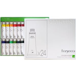 Mairtini Bouguereau Artists Grade Watercolor Paint Set 24 Colors 15ml