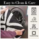 Boho Couch Cover Blanket for Sofa, Boho Chenille Sofa Cover Blanket,Boho Sofas Throw Cover, Chenille Blanket Couch Throw Covers for 2-3 Cushion Couch Pet Friendly Washable(Black, 71"x 118")