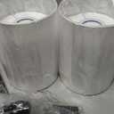 24.8 Inch Black Battery Operated Wall Sconces Set of 2, Rechargeable Wireless Wall Lights with Remote & White Fabric Shade, Indoor Not Hardwired Dimmable Wall Lamps for Bedroom, 2 Bulbs Included