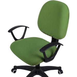 Smiry Stretch Jacquard Office Computer Chair Covers, Removable Washable Universal Desk Rotating Chair Slipcovers Protector, Seat + Backrest Cover, Olive Green