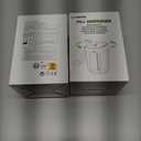 2 x AUVON Large Pill Organizer, Pill Dispenser for Holding 6 Various Vitamins, Pill Box Case with Anti-Mixing & Wide Opening Design, Easy to Retrieve Meds, Includes 20 Pcs Stick-on Labels (Black)