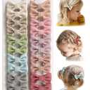 Cherssy Hair Bow Clips for Girls, 20pcs 2" Neutral Fully Lined Alligator Clips and Baby Barrettes, Non Slip Hair Accessories for Infants Toddlers School Age Girls