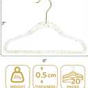 Concepts 20 Pack Premium Heavy Duty Gold Glitter Acrylic Kids Hangers, Elegant for Baby Nursery Space-Saving Non-Slip Clothes Hangers with Gold Hook