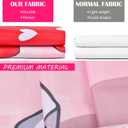 Fiodrimy Valentines Shower Curtain, Gnome Shower Curtain for Bathroom, Valentine's Day Decorations Fabric Bath Accessories