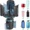 Cup Holder Expander for Car with Adjustable Holder & Base, Compatible with 10 to 64 oz Yeti Ramblers, Stanley, Hydro Flask, Nalgene, Hold 2.9" to 5.5" Large Bottles Mugs Food Drink, Car Cup Holder