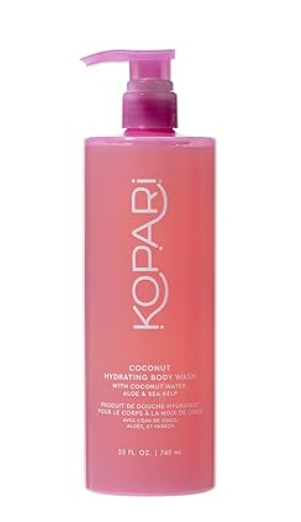 Kopari Jumbo Coconut Hydrating Body Wash with Organic Coconut Water, Sea Kelp and Aloe Vera, Luxurious Gel to Foam, Sweet Coconut & Vanilla, 25 oz