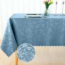 Smiry Rectangle Table Cloth, Waterproof Heavy Duty Vinyl Tablecloths, Wipeable Washable Table Cover for Kitchen and Dining Room (Stone Blue, 60" X 140")