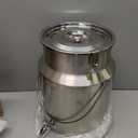 304 Stainless Steel Milk Can with Spigot 2.6 Gallon 10 Liter Metal Water Beverage Drink Dispenser Milk Pail Milk Bucket for Milk Wine Oil