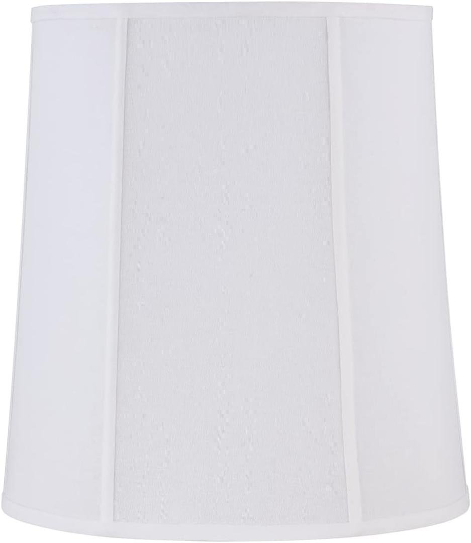 Aspen Creative 35040, Handsewn Bell Off White Spider Shade/Linen Fabric, 12" Top x 14" Bottom x 15" Slant