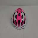 Schwinn Thrasher Helmet for Adults, Size 58-62 cm for Riders Ages 14+, Microshell, Adjustable Dial & Straps, Interior Padding, Air Vents, Lighted or Unlit, Visor, Adult Bike Helmet (Pink/White)