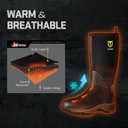 TIDEWE Rubber Neoprene Boots Men And Women, Waterproof Sturdy 6mm Neoprene Boot, Rain Boot Hunting Boot Arctic Outdoor Boot Men Size 8 Black