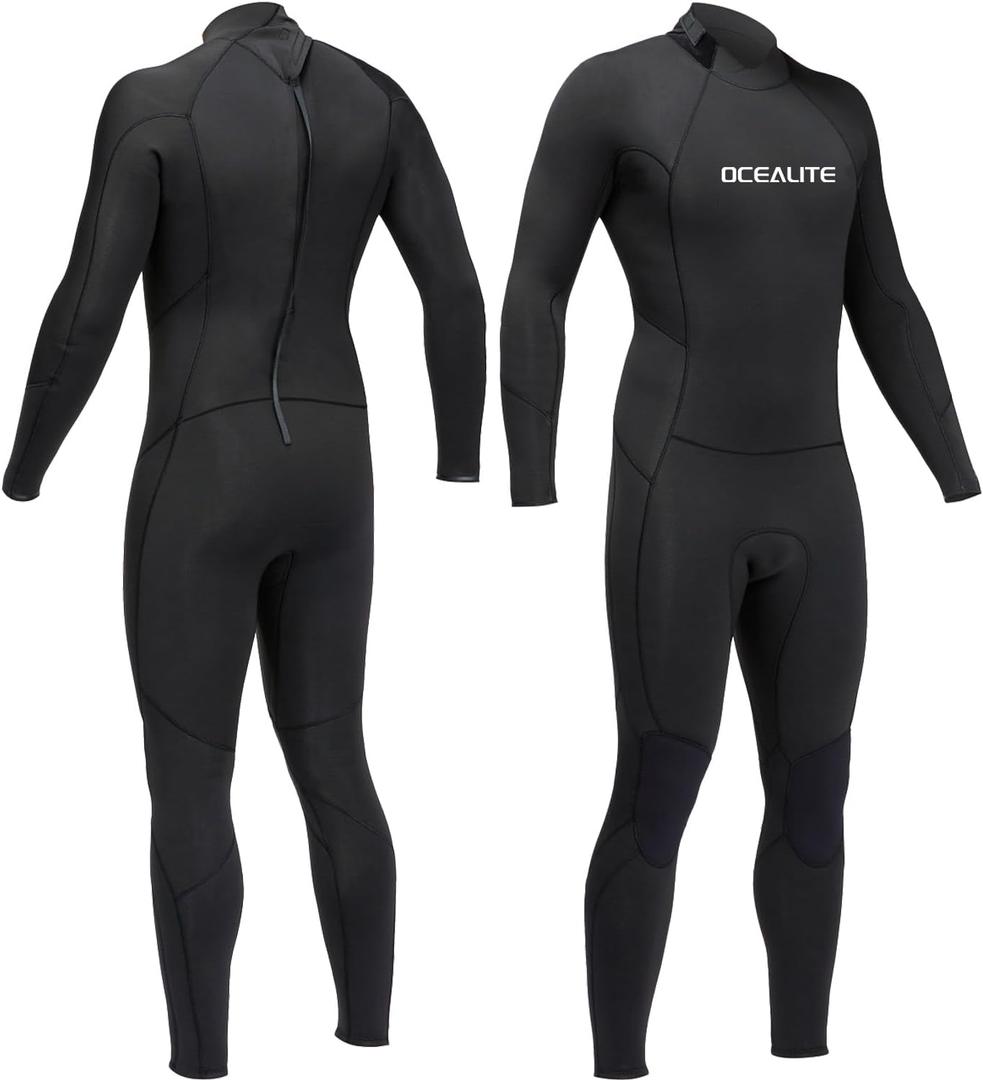 Full Wetsuits 3mm Full Wetsuit for Mens Premium Neoprene Suits for Diving Snorkeling Surfing Swimming (Medium)