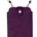 Leather Neck Pouch for Phone (Style 3) - Purple