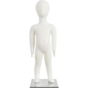 Kids Mannequin Child Dress Form Foam Flexible Full Body Manikin with Removable Head, 1 Year Old Beige