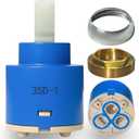 35mm Faucet Cartridge,CUPC/NSF/IAPMO Certification,Used for Bathroom and Kitchen Faucet,Replaces Glacier Bay OEM models 169-640, 704-612 & 704-615,Suitable for Kraus and Pfist Single Handle Faucet (Blue)