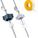 2 Pack Lavatory Pop Up Center Piece Assembly,Sink Ball/Pivot Rod Replacement Parts Bathroom Sink Drain Repair Kit Fits Most Popular Brands,Replacement for PS2673,18MM&15MM Ball, Chrome