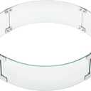 COSIEST Outdoor Fire Pit Glass Wind Guard, Round, 29x5.5 inches 