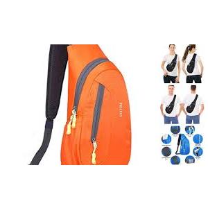 Small Sling Bag For Men Women Crossbody Man Purse Chest Bag Packable Orange