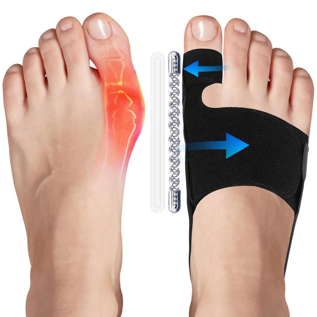 2 Pack Bunion Corrector,Big Toe Straightener for Women & Men, Adjustable, Breathable Splint for Hallux Valgus Pain ReduceDay and Night Use,Fits Left/Right Fee
