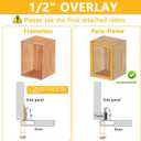 20 Pack Soft Close Cabinet Door Hinges for 1/2" Partial Overlay, 105 Degree Opening Angel, Stainless Concealed Kitchen Cabinet Hinges with Mounting Screws, Manual and Door Bumpers