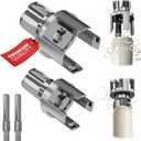 Premium 2 Packs PVC Pipe Threader 1/2 and 3/4 Integrated Internal & External Threading Tool Break-resistant Rust-resistant Terraja Para Tubo Set npt dual-function Plastic kit Opener For Water Electric