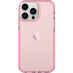 ArtsEvo Shockproof Clear Design for iPhone 13 Pro Max Case, Certified 6.6ft Drop Protection, Raised Edges Protect Camera and Screen, Pink