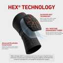 McDavid Hex Knee Compression Sleeves, Pull-On Padded Protection, Moisture Wicking (1 Pair), Black, ADULT- Medium