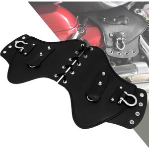 HDBUBALUS Motorcycle Heat Shield Deflector Leather Saddle Deflector Universal Fit for Harley Touring Sportster Yamaha Suzuki Kawasaki Black