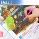 JFYHAB 5D Pumpkin Diamond Art Kits for Adults, Car Diamond Painting Kits for Adults, Round Full Drill Diamond Art Autumn Craft for Home Wall Decor 12x12 inch