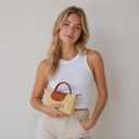 KKXIU Mini Top Handle Purse for Women Small Summer Straw Beach Crossbody Bags for Lady Handbags
