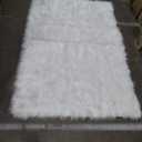 Goolela White Fluffy Fur Rug 4x6 Faux Sheepskin Fuzzy Shag White Rug for Bedroom Living Room Plush Washable Area Rug Rectangle