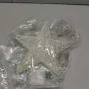 Sumind 9.8 x 11.8 Inch Christmas Star Tree Topper Glittered Star Metal Plug in Treetop Ornaments with Bow and 30 LED String Light for Christmas Tree Indoor Holiday Party Decoration(White)