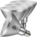 Full-Glass PAR38 LED Flood Light Bulbs Outdoor/Indoor Equivalent 300 Watt, 4000 Lumens Ultra Bright, Dimmable Waterproof 5000K Daylight, 4-Pack