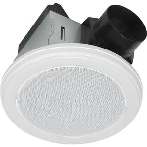 Homewerks 7130-18-BT Bathroom Fan with LED Light and Bluetooth Speaker 80 CFM 1.5 Sones White 4000 Kelvin CCT Light 600 Lumens