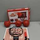 Indoor Basketball Hoop for Kids, Mini Basketball Hoops Over The Door and Wall Mount with Wooden Backboard, 3 Balls and Pump, Idea Toys Gifts for Kids and Adult