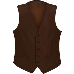Gioberti Men's Formal Suit Vest Fit for Business or Casual Dress (XX-Large, Brown)