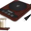 Sourdough Starter Warmer Precise 1F Thermostat Control (70-100F) Sourdough Warming Mat for Kitchen Auto Warming On/Off, 12-Hour Timer,Perfect for Sourdough Fermentation & Home Baking (Wood Grain)