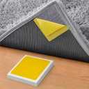 Double Sided Carpet Tape for Area Rugs, 150Pcs 4x4 in Rug Tape Grippers for Hardwood, Carpet Tile Tape Heavy Duty Anti Slip Rug Grip Tape, Residue Free