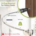 AmazerBath 20-84 Inches Arched Curved Shower Curtain Rod, Heavy Duty Shower Rod Rust Proof Bathroom Curtain Rod, Adjustable Telescoping Design Easy Segmented Installation, Need to Drill, Nickel
