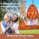 2 x 37" Sympathy Wind Chimes with Hummingbird, Memorial Wind Chimes for Loss of Loved One Prime, Bereavement/Sympathy/Memorial Gift for Loss of Mother Father Husband Remembrance!(P1) (Gold, 37")