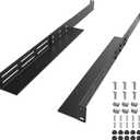 1U Universal Rack Mount Rails 4-Post Server Rack Shelf Rail 16"-30" Adjustable Depth Server Rack Rail Compatible with APC, HP, IBM, DELL, Compag Cabinet & Rack