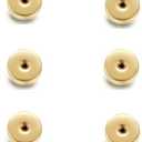 Hypoallergenic Screw Backs Replacement for Flat Back Stud Earrings, Easy to Screw On Stainless Steel Flat Backs, 5mm, 0.8mm Hole, 10PCS,18K Gold Color