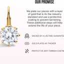 Electric Picks The Bentley Earrings,14kt Gold Plated Studs with 7mm Sparkling Crystal, Lightweight Everyday & Gift Jewelry for Women, Timeless Minimalist Gold Earrings