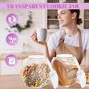 Plastic Candy Jars Cookie Jars with Lids and Mini Acrylic Plastic Kitchen Scoop,129OZ Clear Candy Jar Hexagon Jars for Candy Buffet, Kitchen & Office1-Piece Set