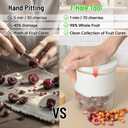 Cherry Pitter, 7-Hole Cherry Pitter Tool, Quickly Multiple Cherries Seed Remover, Save Time & Space For Making Cherry Jam (White)